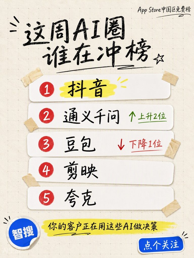 本周AI应用热度榜：谁在为GEO打工 第1张